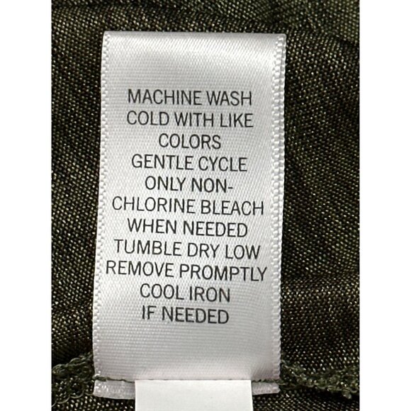 APT 9 Olive Green Cowl Neck Draped Polyester Spandex Boho Cut Blouse Size XL - Picture 7 of 8